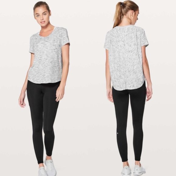 Lululemon Meant To Move Short Sleeve Tee Tiger Space Dye Size 4 Anti Stink Top - Picture 2 of 10